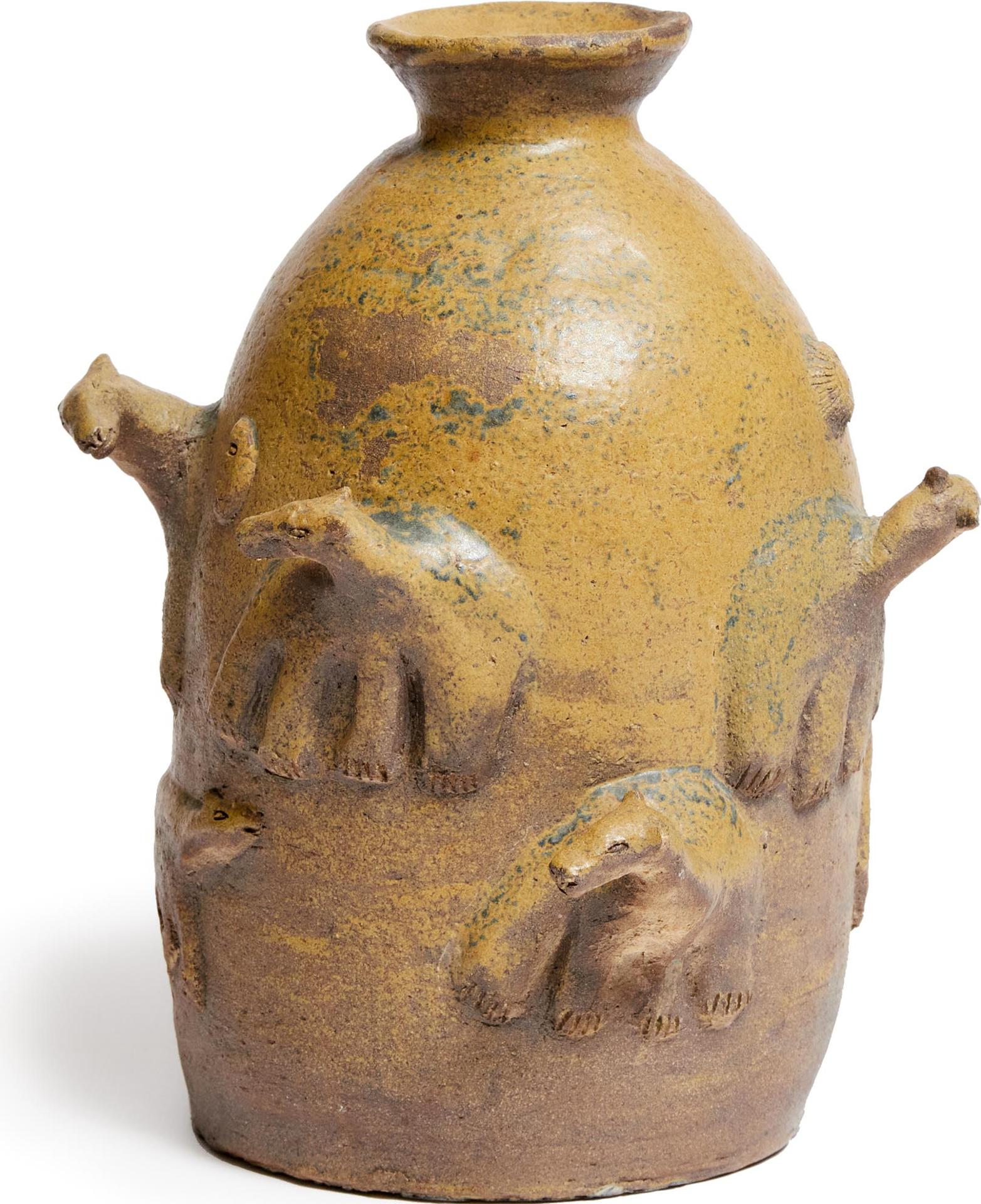 Donat Anawak (1920-1990) - Pot With Hunter And Animals, Circa 1966