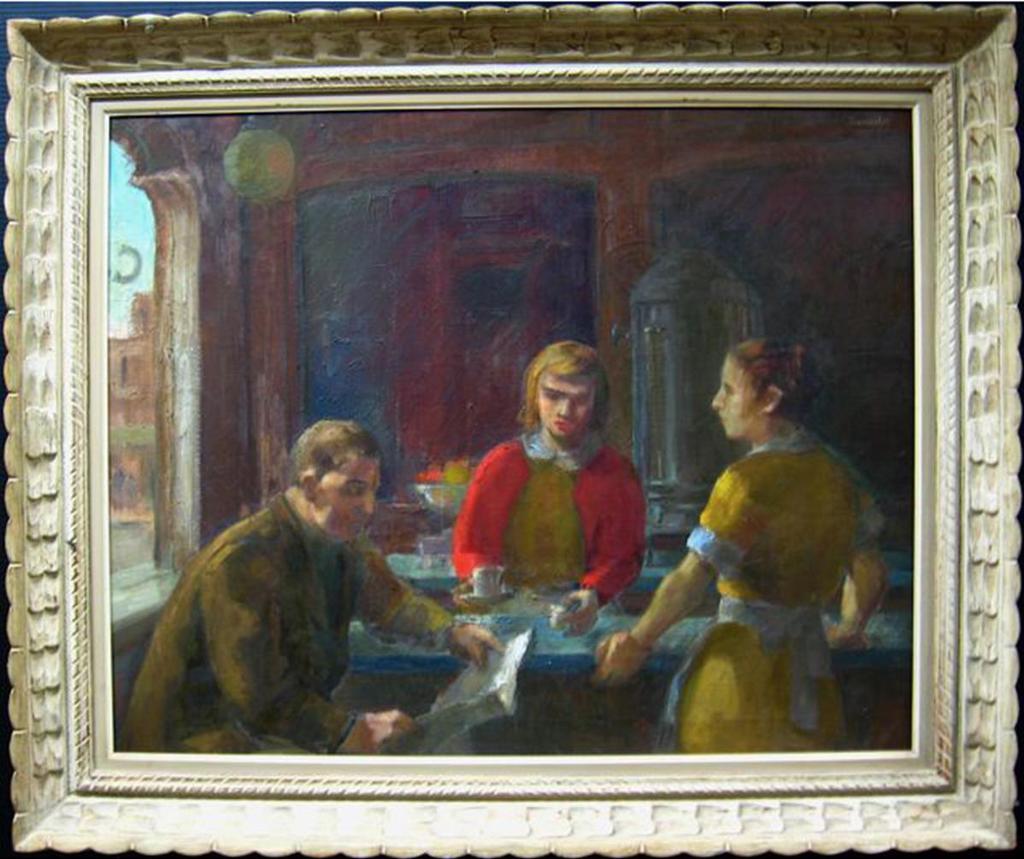 Rae Hendershot (1921-1988) - Cafe Scene