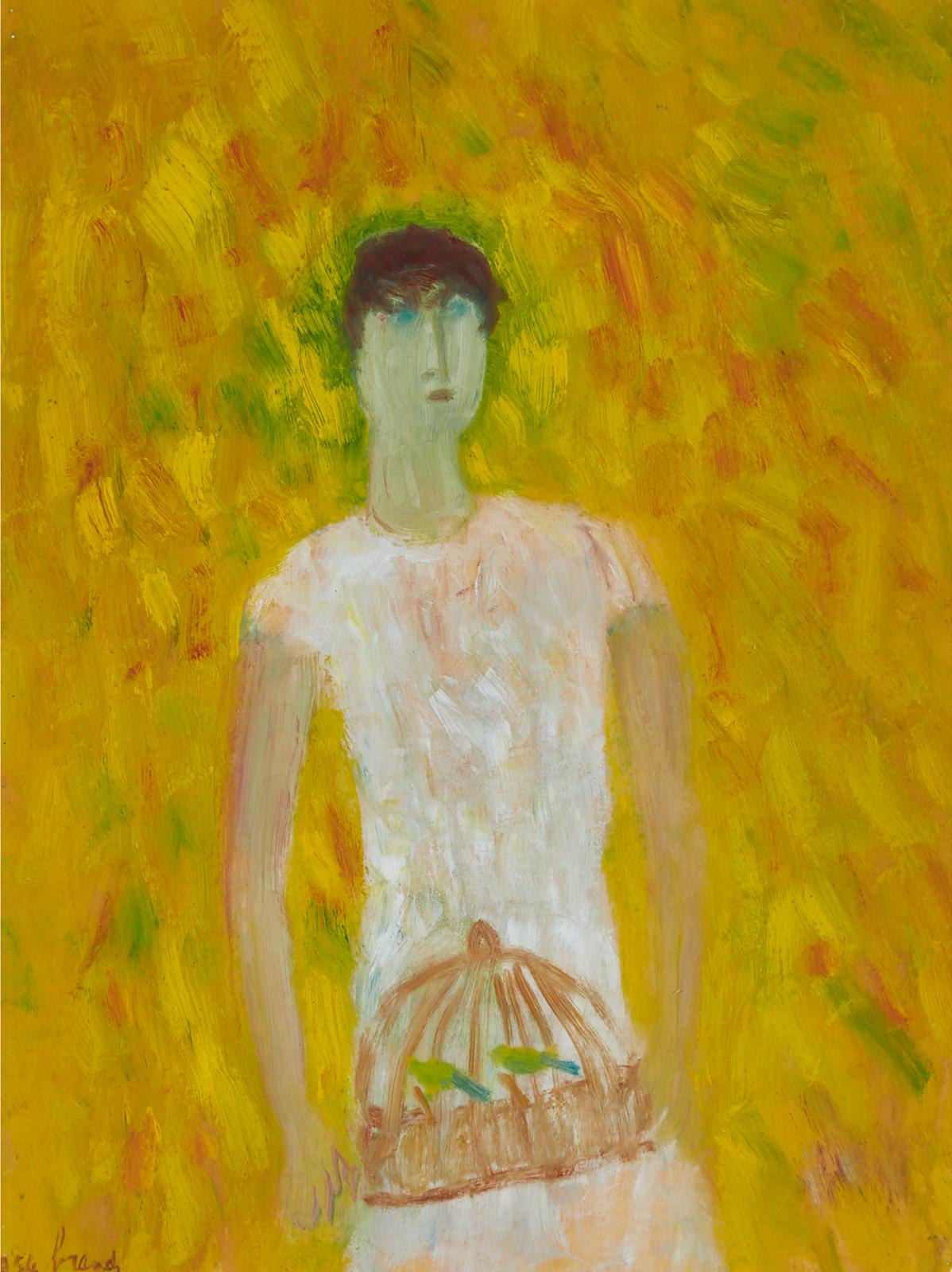 Eugène Brands (1913-2002) - Meisje Met Parkieten (Girl With Parakeets), 1954