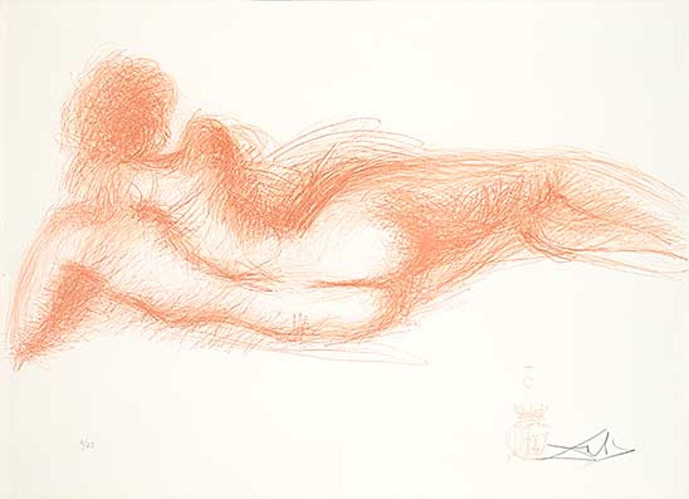 Salvador Dalí (1904-1989) - Untitled - Nude in Sepia #11/120