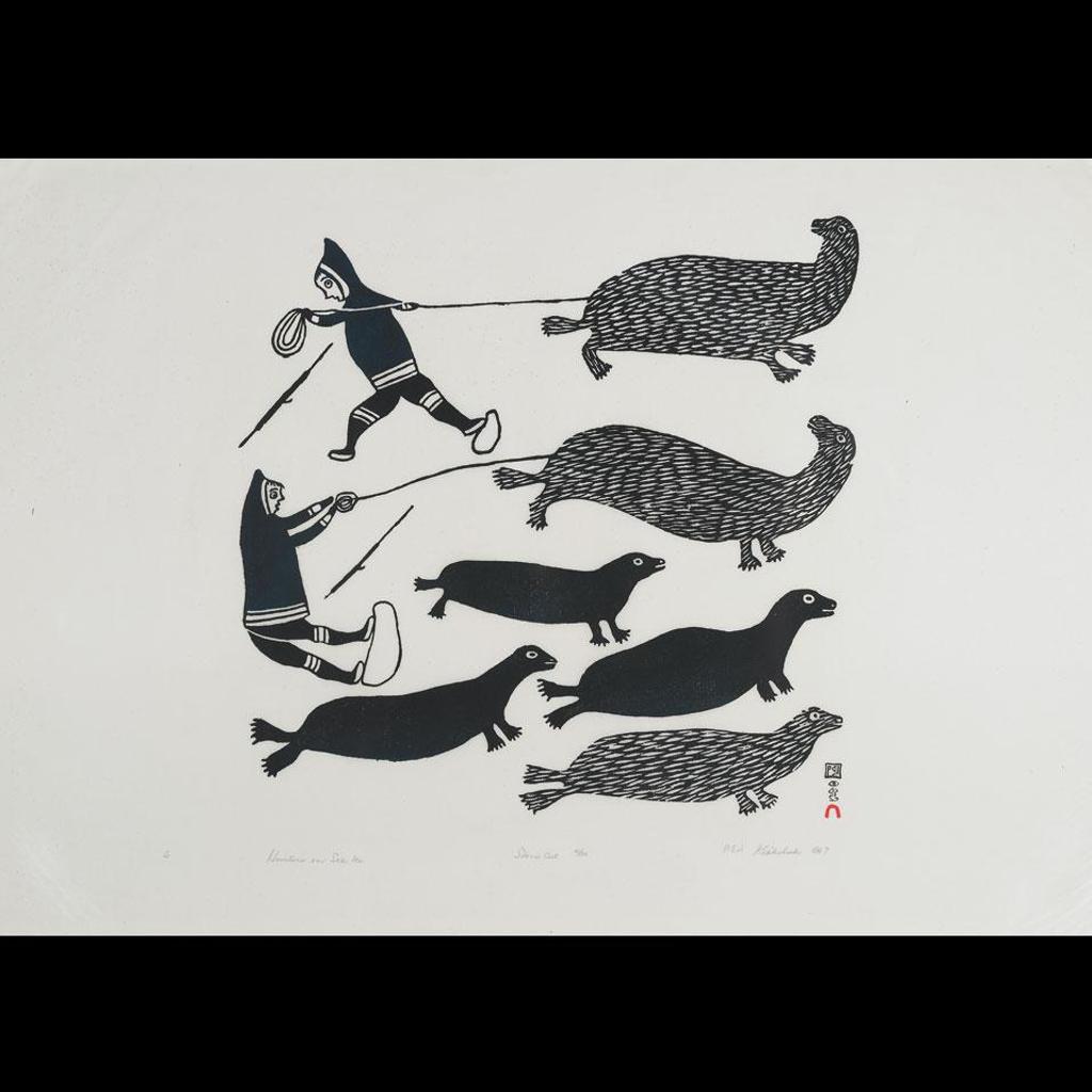 Kiakshuk (1886-1966) - Hunters On Sea Ice