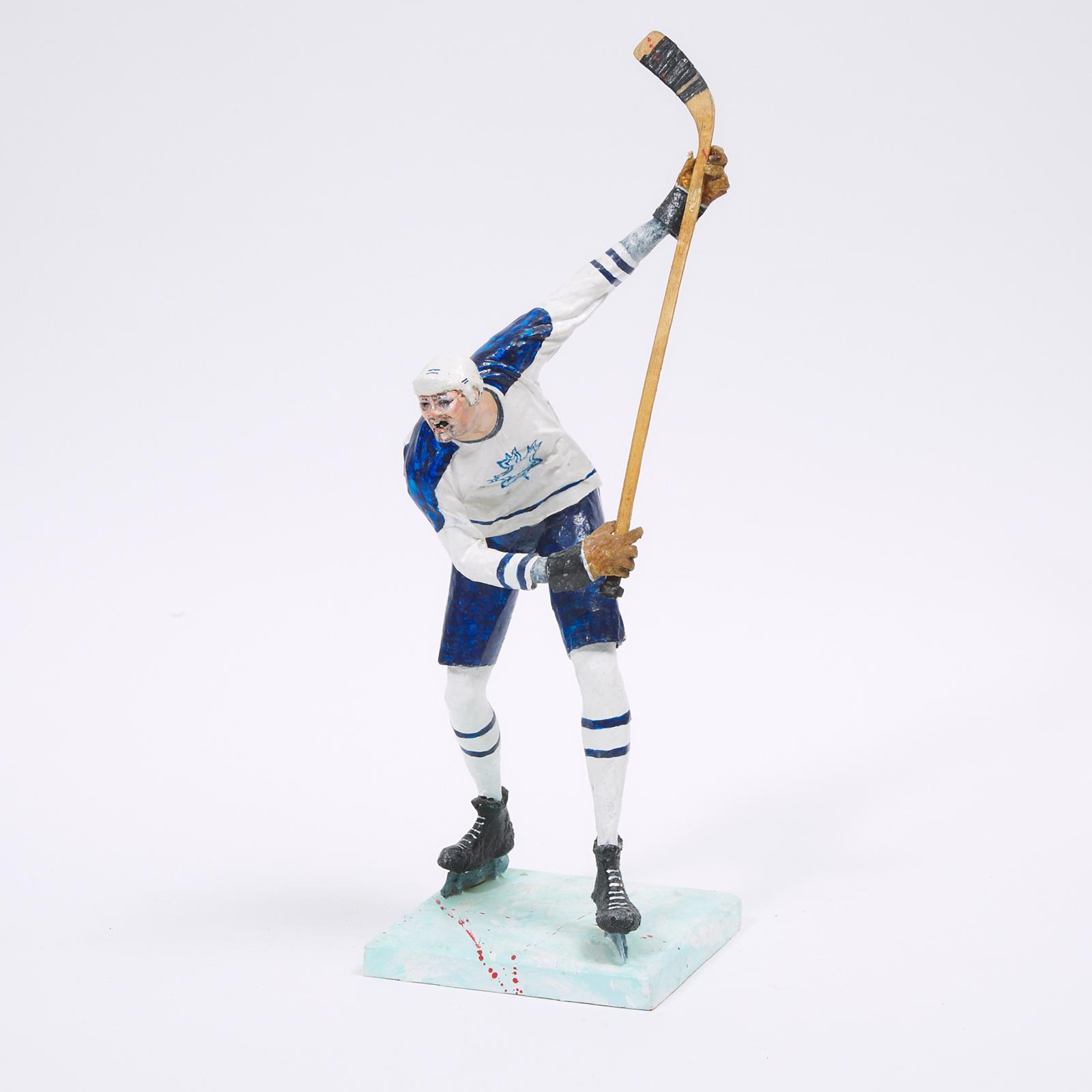 Eric Wilson - Toronto Maple Leafs Hockey Player Taking A Slap Shot With 'hope Springs' On His Jersey