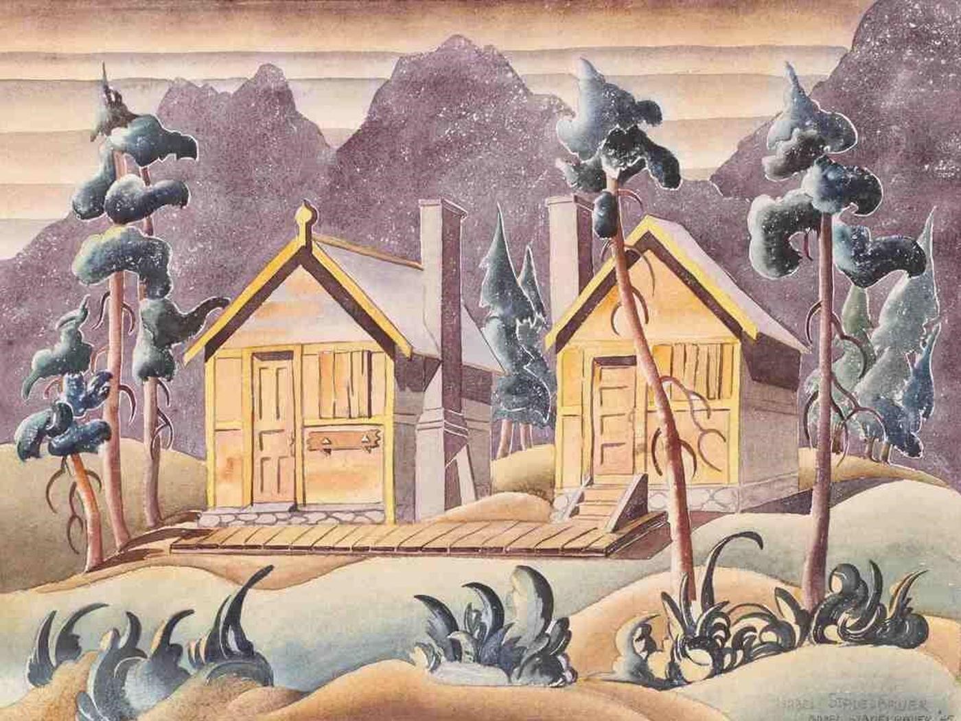 Isabel Stadelbauer (1909-2004) - Road Camp Shacks; 1945