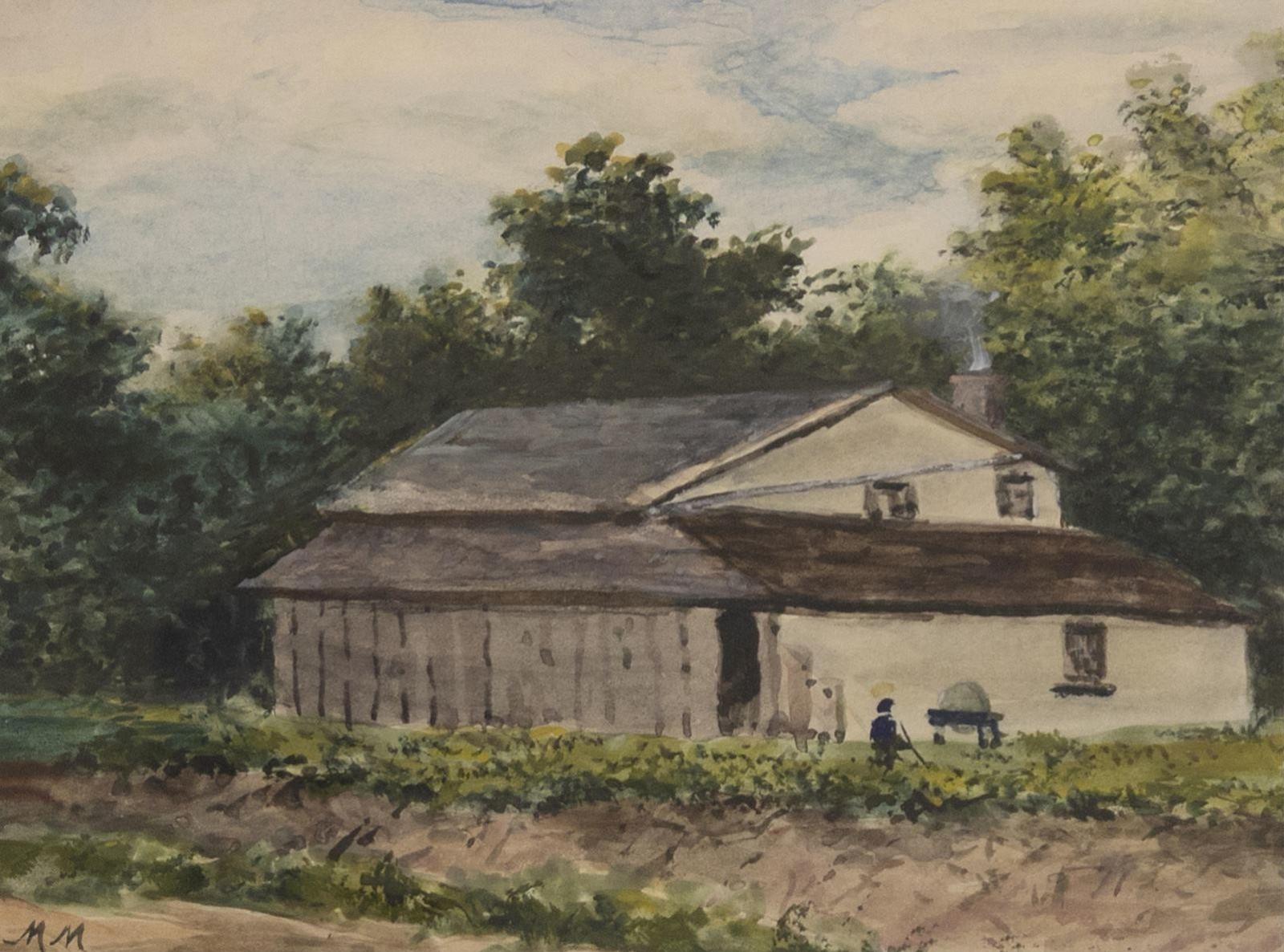 Marmaduke Matthews (1837-1913) - Figure By A Smokehouse