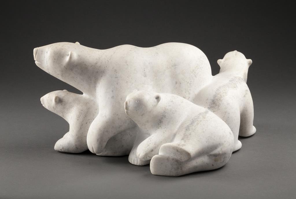 Taqialuq (Tuk) Nuna (1958) - Mother Bear and Cubs, 2004