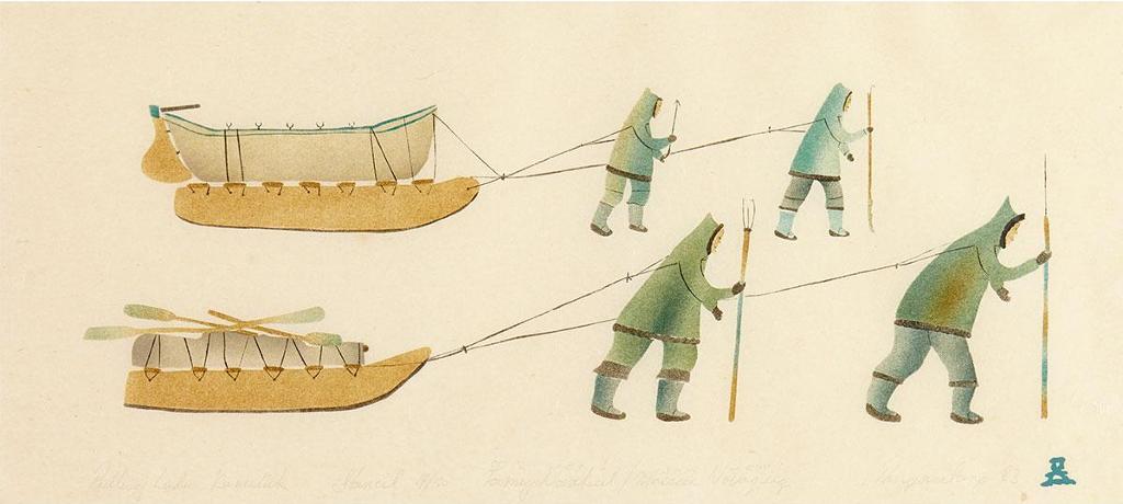 Mosesie Nuvaqirq (1945) - Pulling Laden Komatik