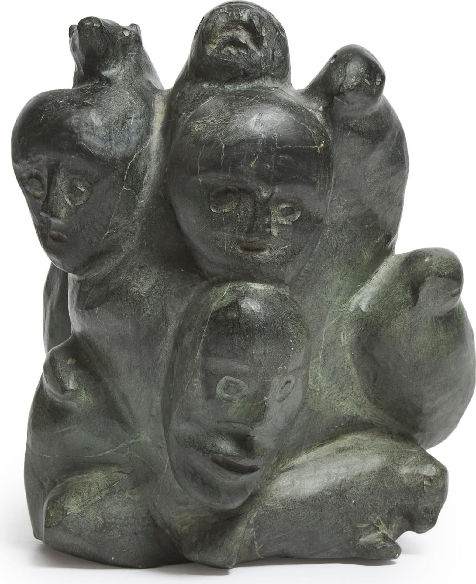 Toona Iqulik (1935-2015) - Composition With Animals And Faces, Ca. 1995
