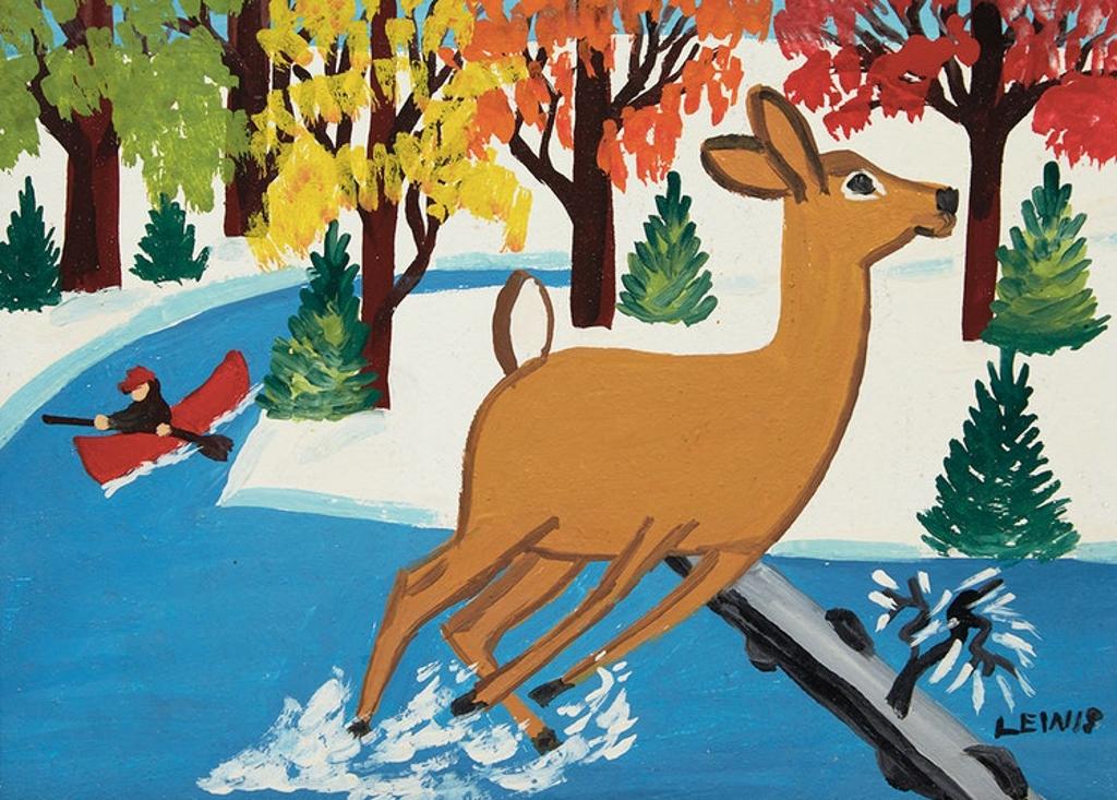 Maud Kathleen Lewis (1903-1970) - Surprised Deer