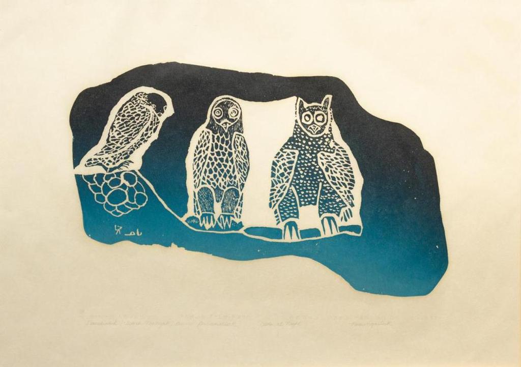 Davidialuk Alasua Amittu (1910-1976) - Owls at Night