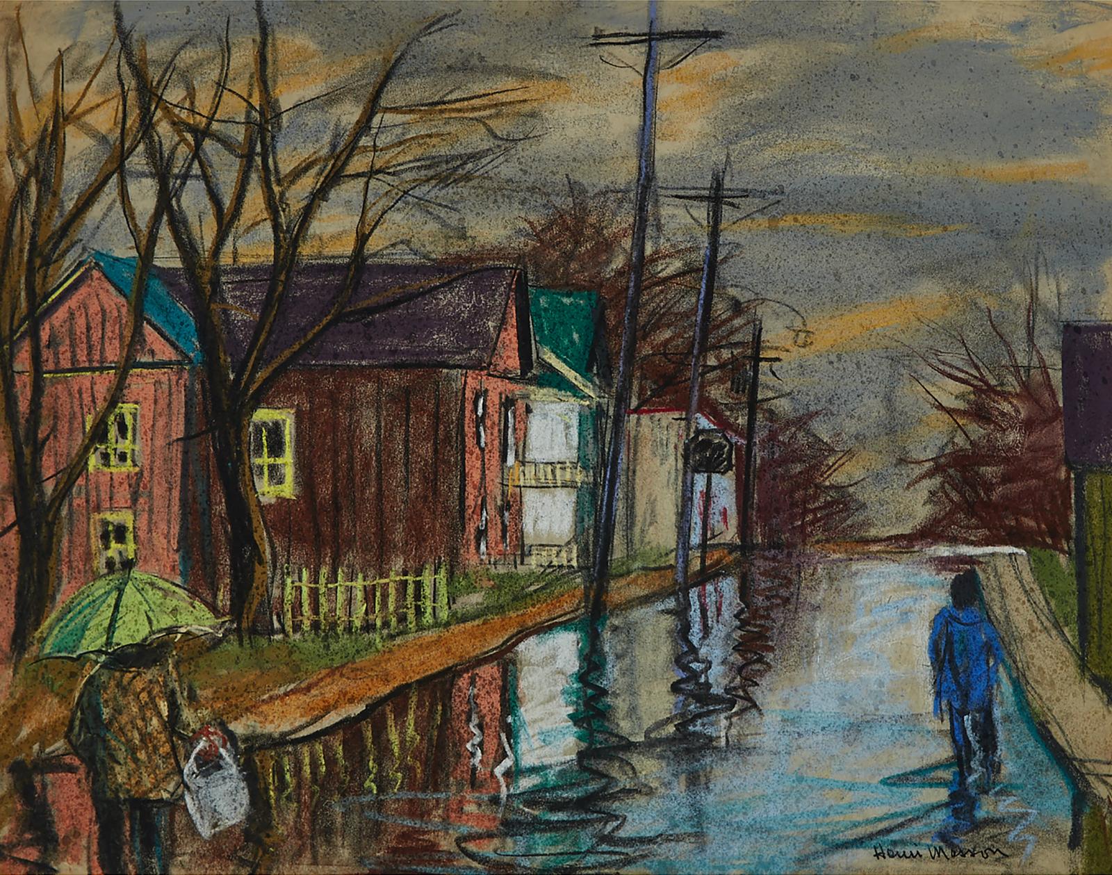 Henri Leopold Masson (1907-1996) - Scène D'automne Dans La Basse Ville