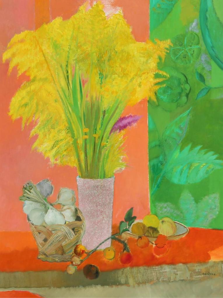 Guy Bardone (1927) - Nature Morte A La Tenture Verte