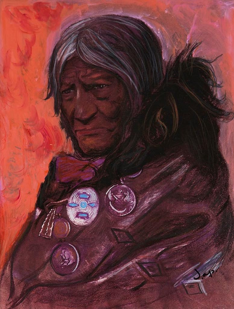 Jane Ash Poitras (1951) - Portrait of a Native Figure