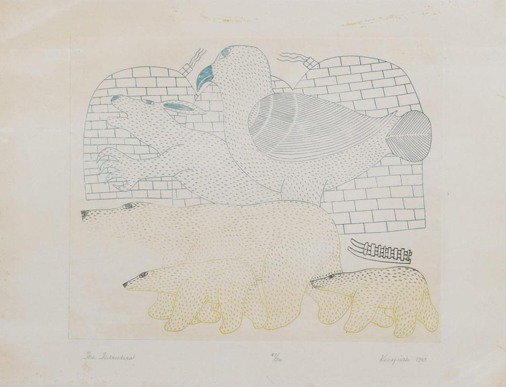 Kenojuak Ashevak (1927-2013) - The Intruders