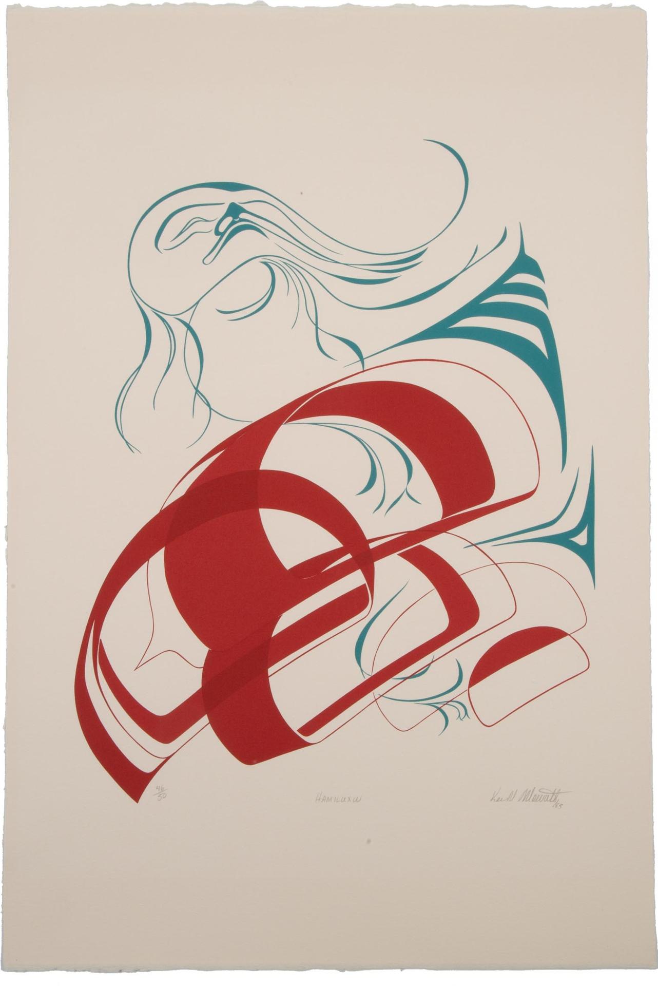 Ken M. Mowatt (1944) - Hamiluxw, The Wolf & The Eagle, Untitled
