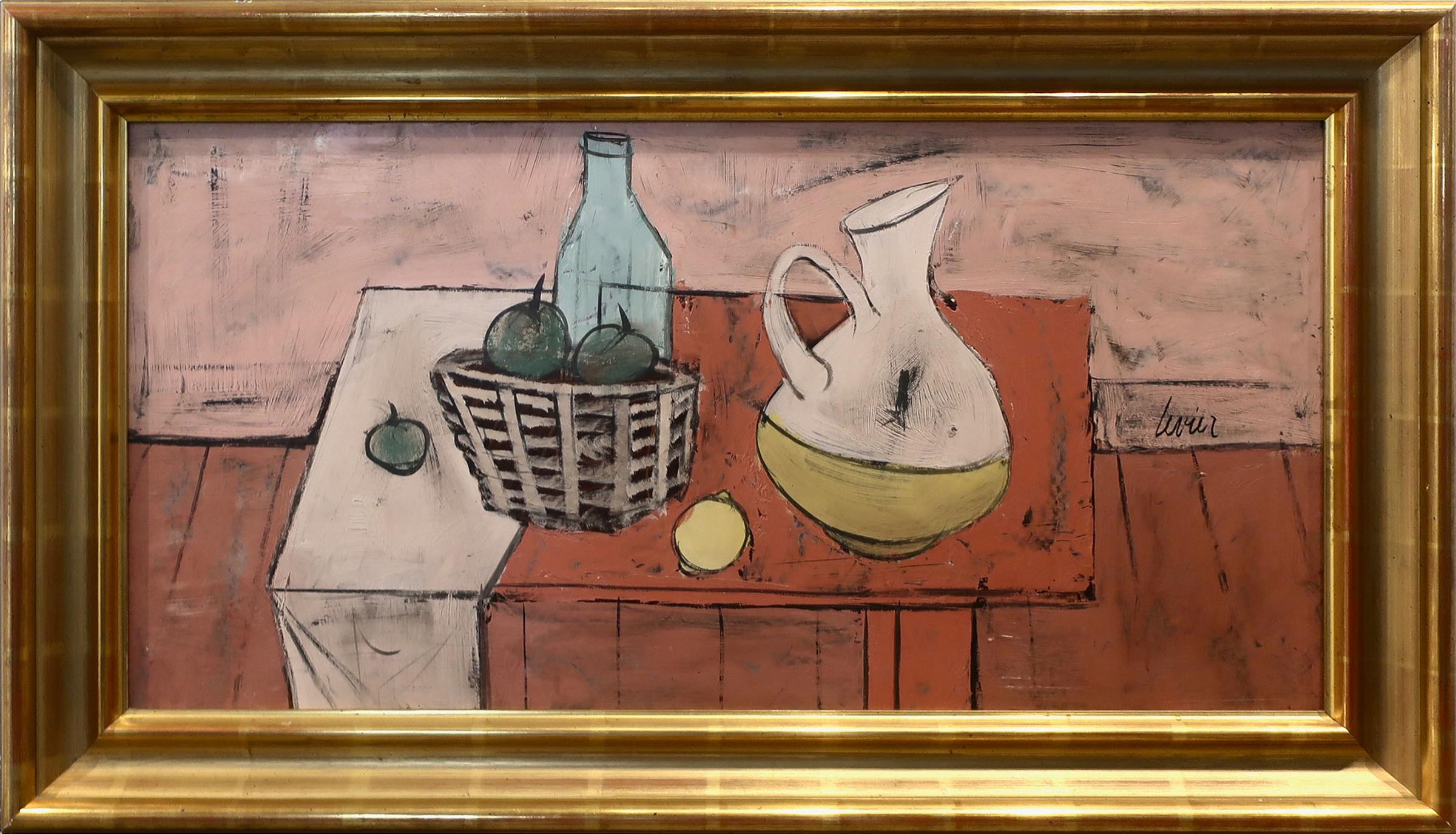 Charles Levier (1920-2003) - Still Life With Pitcher And Basket Of Fruit