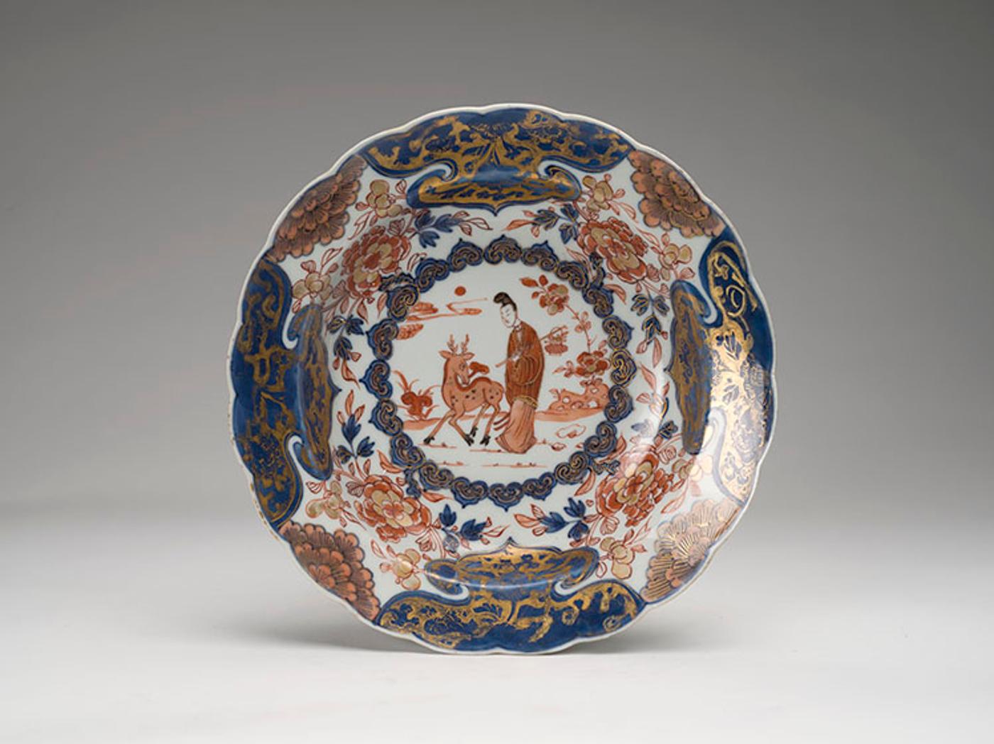 Chinese Art - A Chinese Export Imari 'Magu and Deer' Bowl, Early 18th Century
