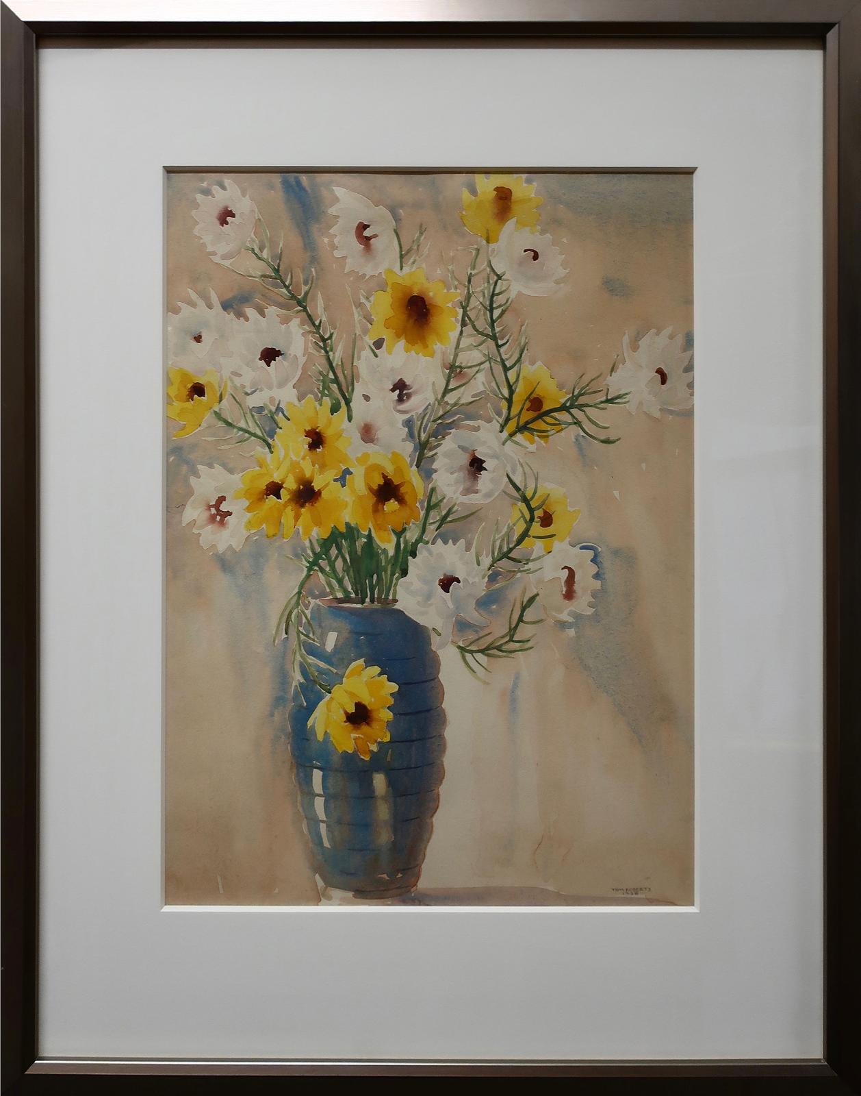 Thomas Keith (Tom) Roberts (1909-1998) - White And Yellow Daisies