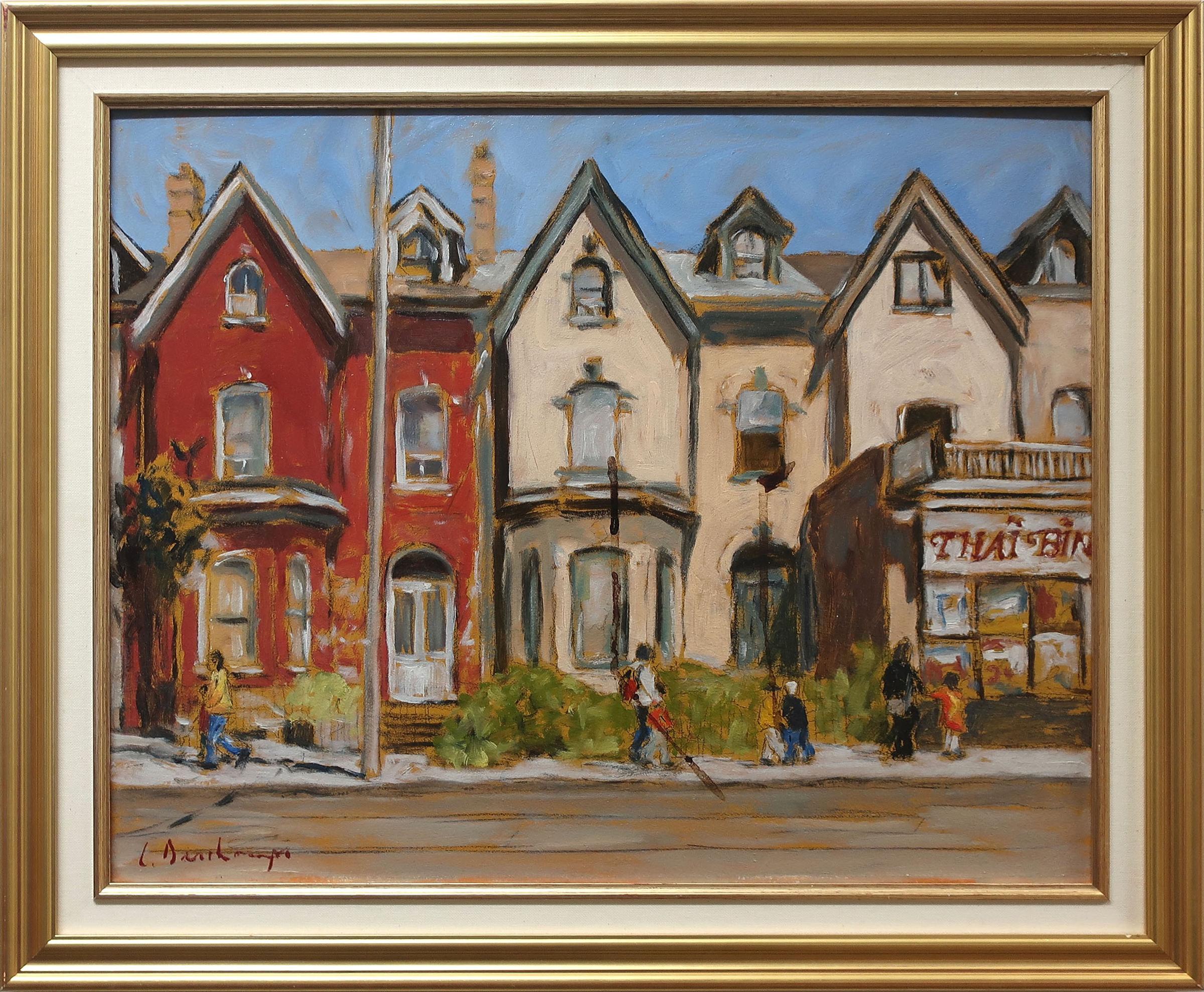 Luc Deschamps (1961-2021) - First Day Of School, Cabbagetown, Toronto (On Gerrard?)