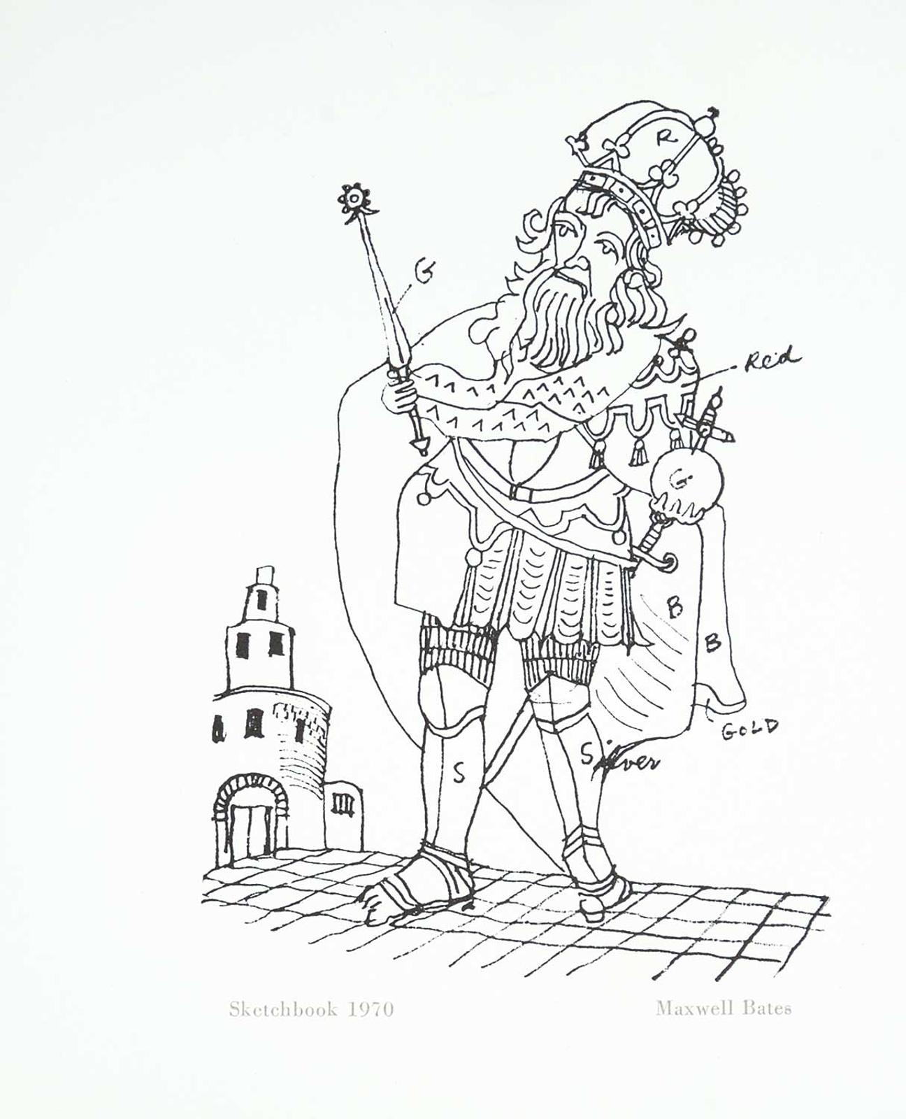 Maxwell Bennett Bates (1906-1980) - Untitled - King [1970]