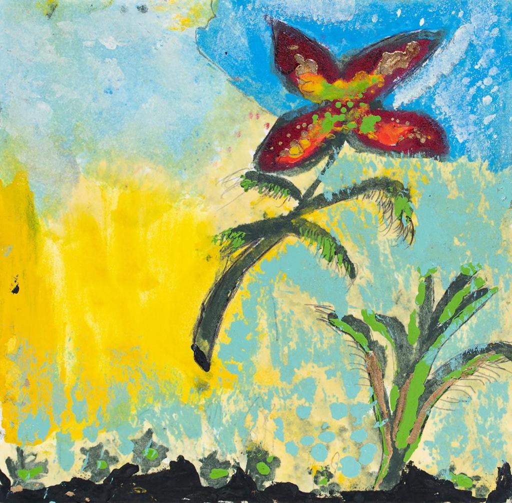 Dmytro Styjek (1889-1991) - Flowers at Garden