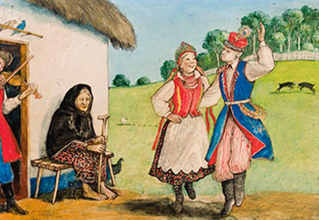 William Kurelek (1927-1977) - The Polish Bride and Groom