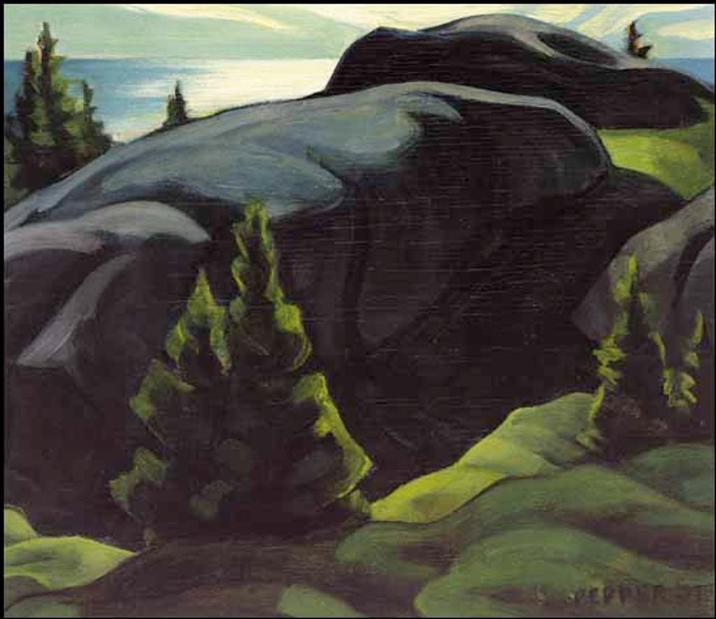 George Douglas Pepper (1903-1962) - Rocky Shore, Lake Superior