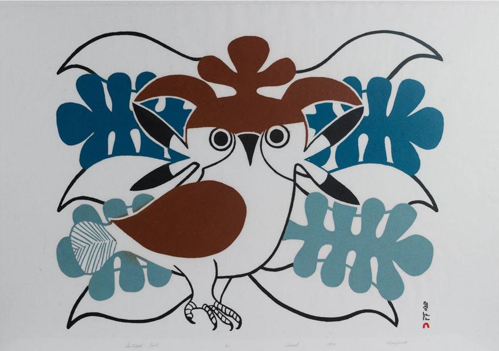 Kenojuak Ashevak (1927-2013) - Sentinel Owl