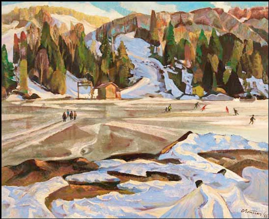 Albert Edward Cloutier (1902-1965) - Skaters at Ste. Marguerite