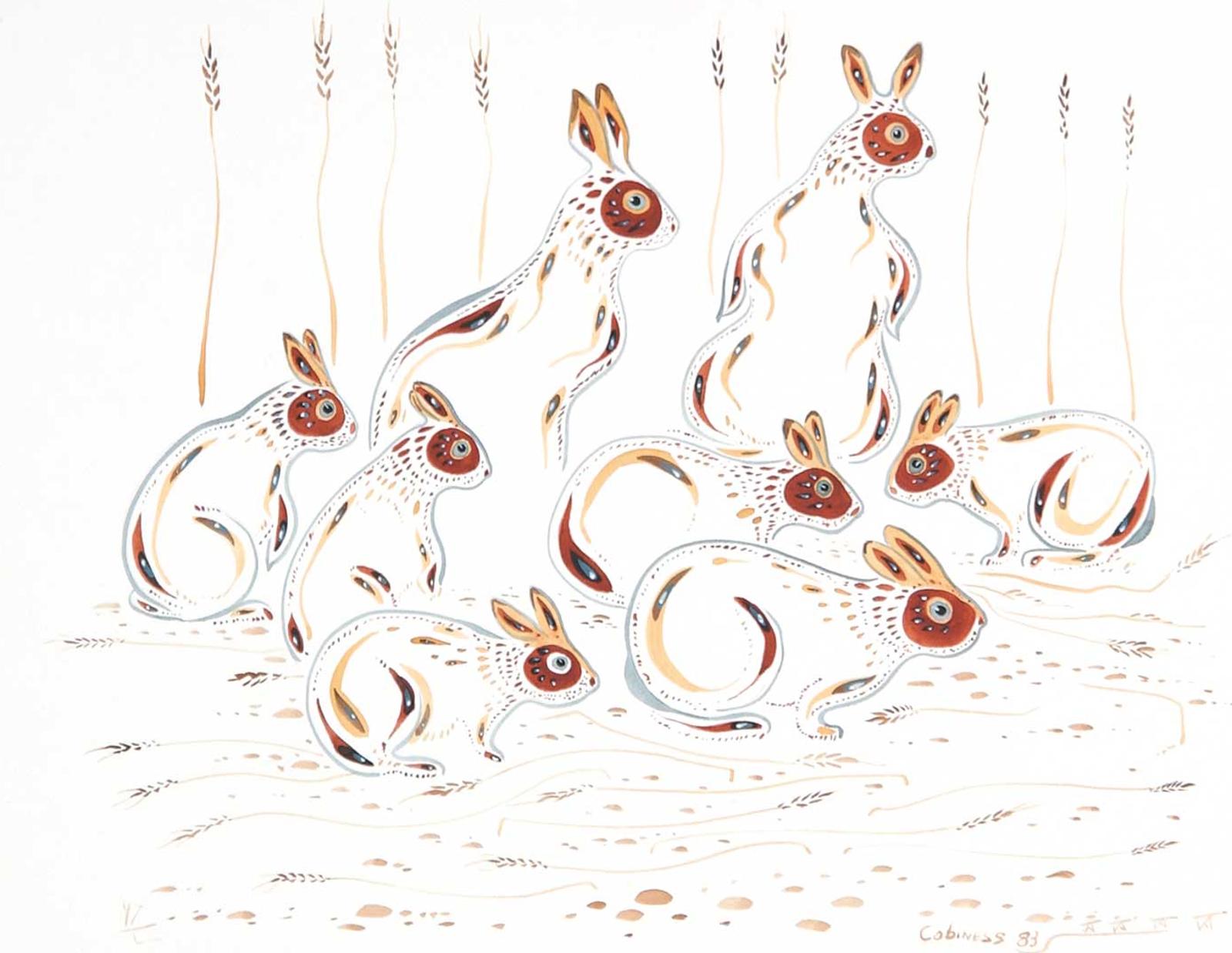 Edward [Eddy] Cobiness (1933-1996) - Untitled - Eight Bunnies