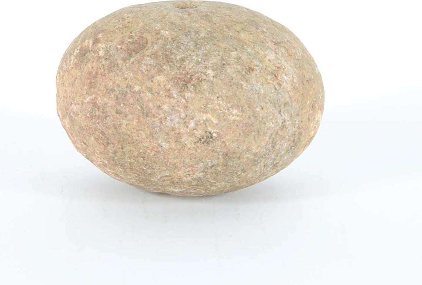 First Nations Basket School - Oval Pink Stone Ball with Hole