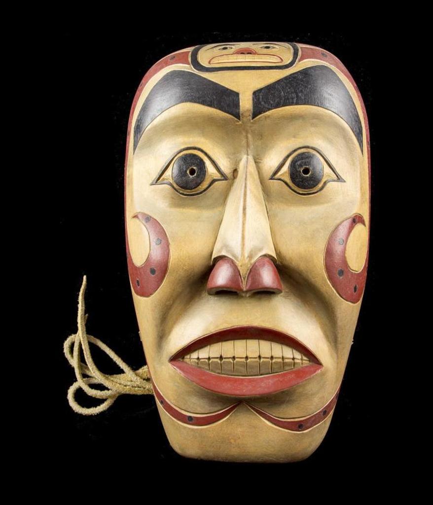 Ron A. Sebastian (1945) - a carved and polychromed octopus mask