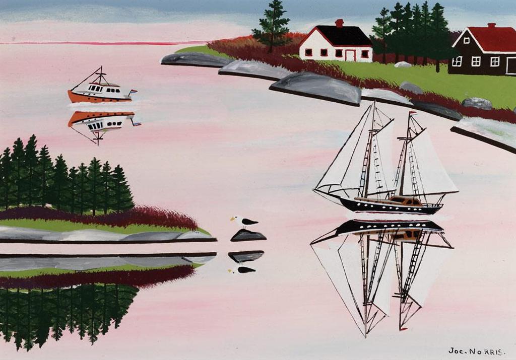 Joe Norris (1925-1996) - Nautical Scene At Sunset