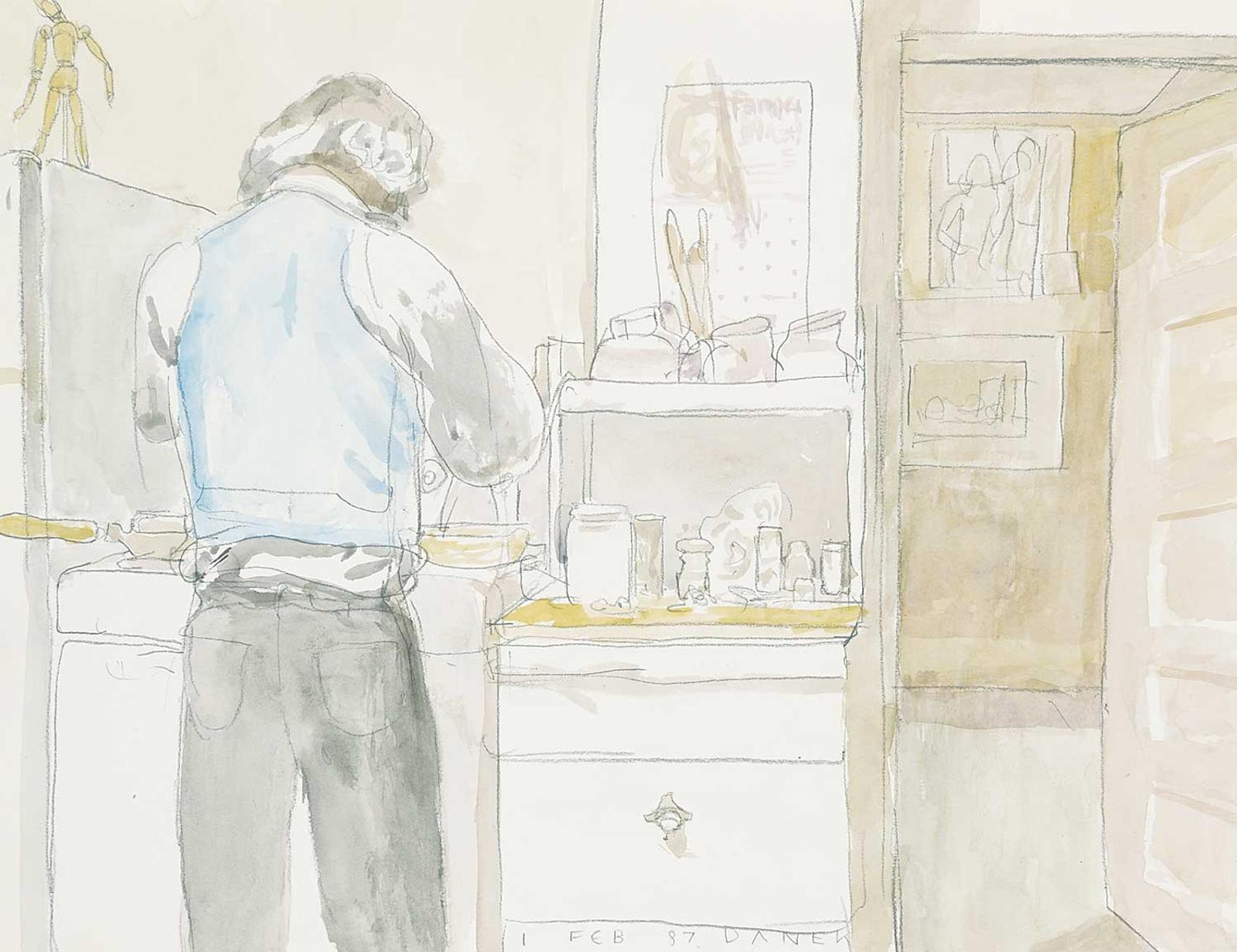 Danek Mozdzenski (1953) - Portrait of RFM McInnis Preparing Breakfast, Ottawa