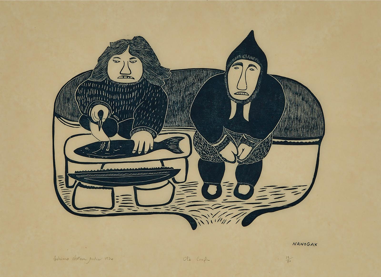 Agnes Nanogak (1925-2001) - Old Couple