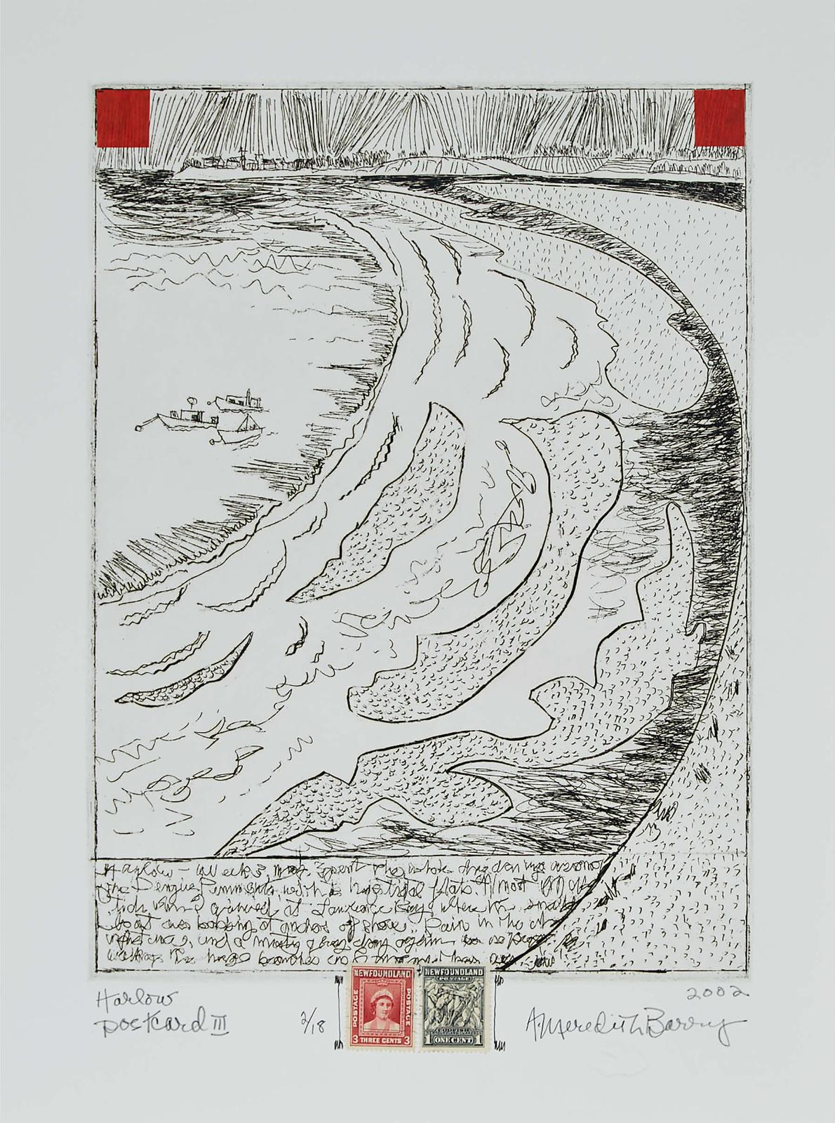 Anne Meredith Barry (1932-2003) - Harlow Postcard I, Ii And Iii