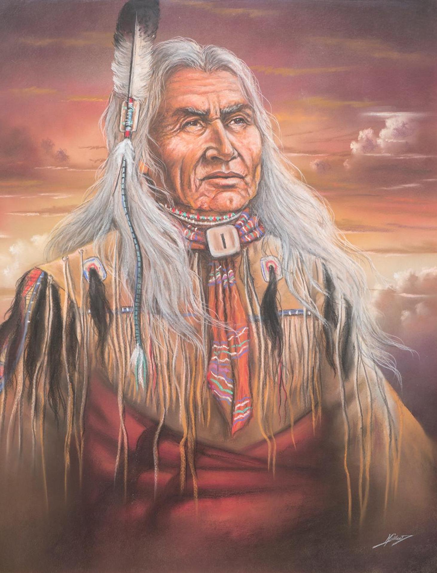 Bob Millard (1947-2014) - Untitled - Chief Dan George