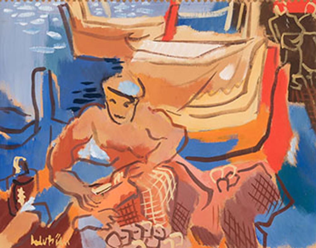 Andre Charles Bieler (1896-1989) - Fixing the Nets - Antibes