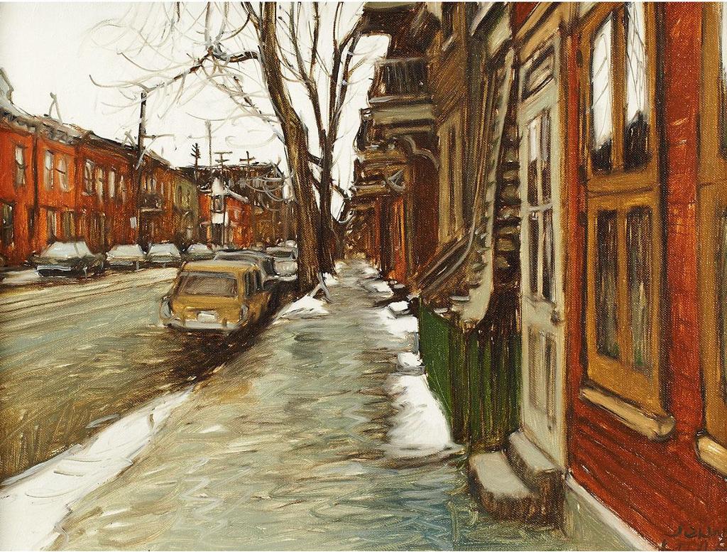 John Geoffrey Caruthers Little (1928-2024) - Rue De Bullion Vers Villeneuve, D’Autrefois, Montreal, 1960