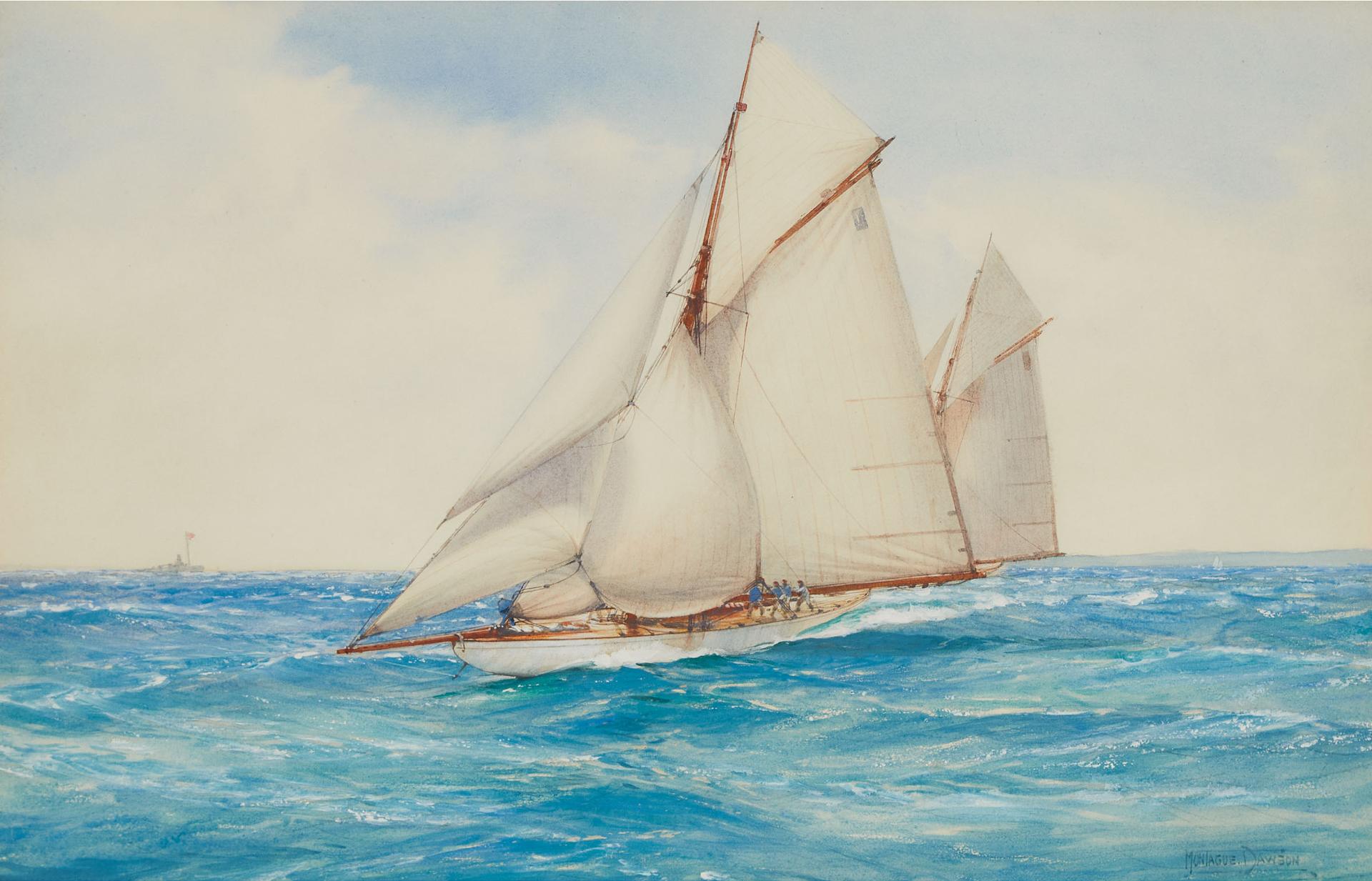 Montague J. Dawson (1895-1973) - Racing On The Solent, Circa 1925