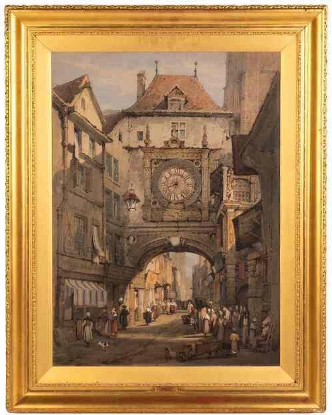 Samuel Prout (1783-1853) - La Grosse Horloge, Rouen