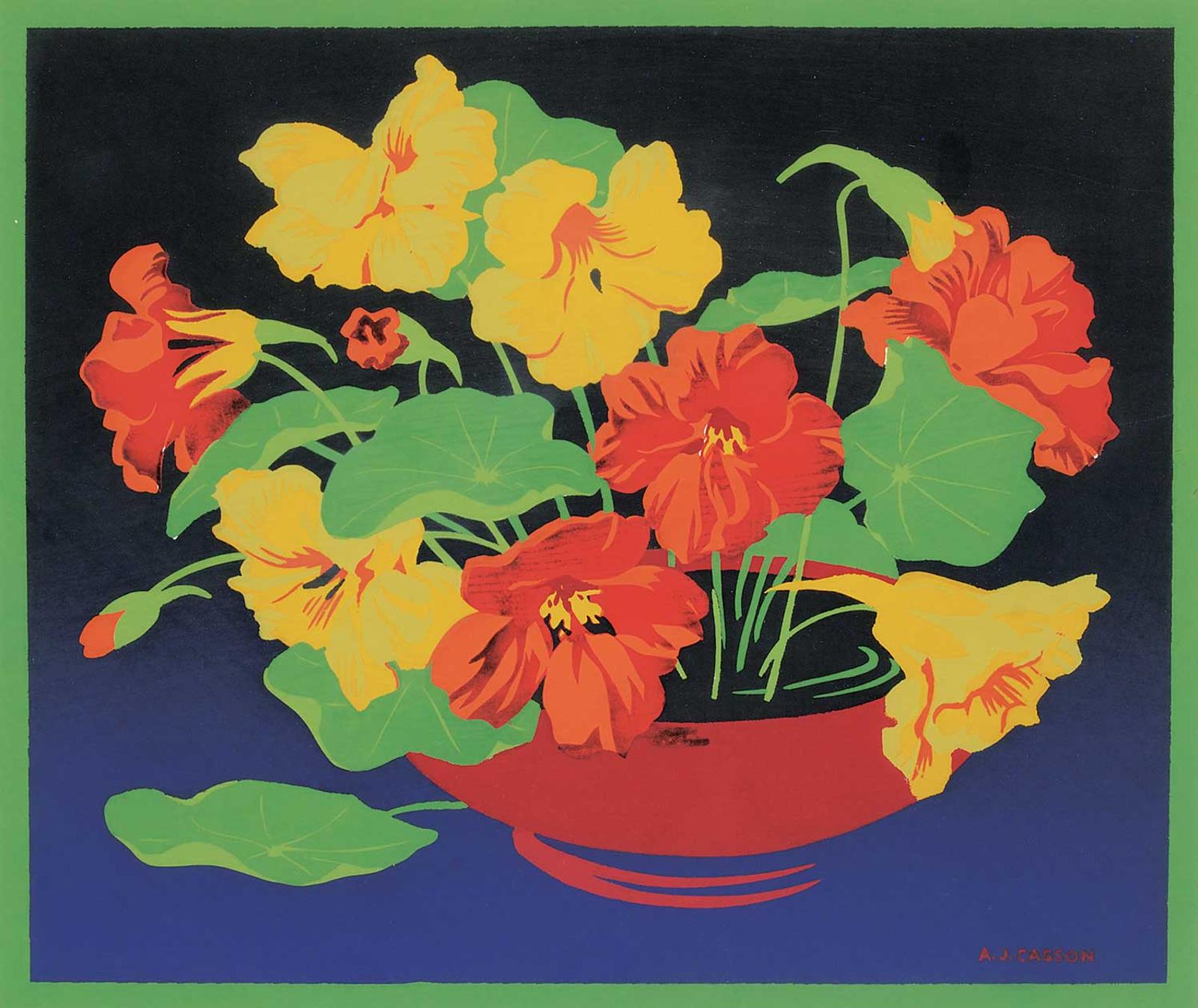 Alfred Joseph (A.J.) Casson (1898-1992) - Nasturtiums