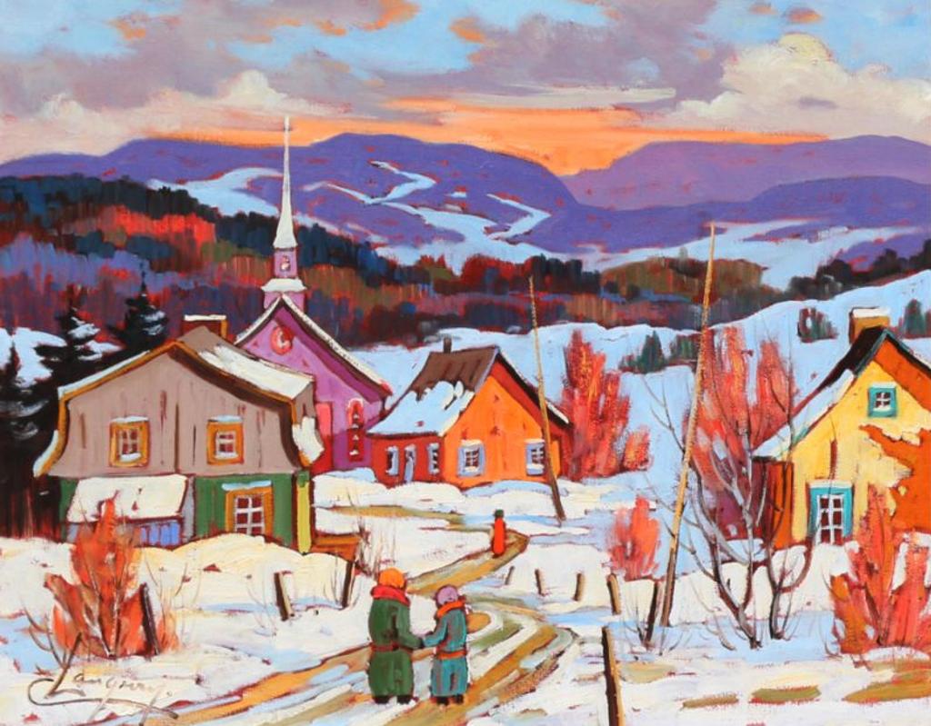 Claude Langevin (1942-2024) - Ciel Orange (Orange Sky)