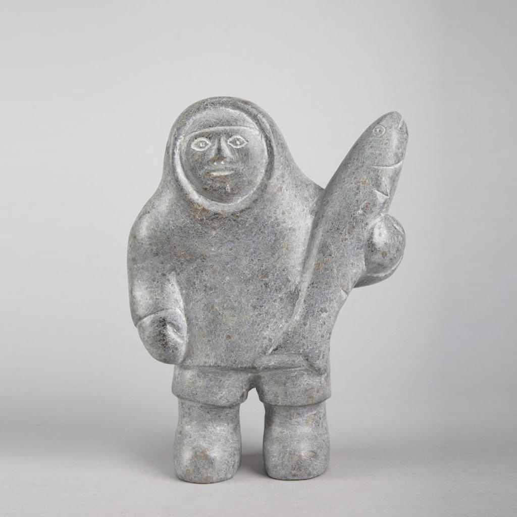 Mathew Aqigaaq (1940-2010) - Man Holding Catch