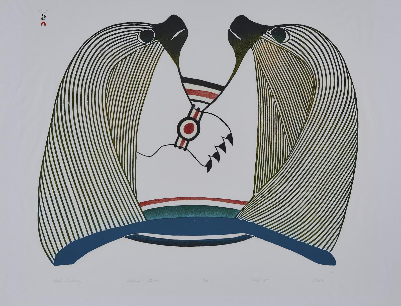 Pudlo Pudlat (1916-1992) - Seals Surfacing