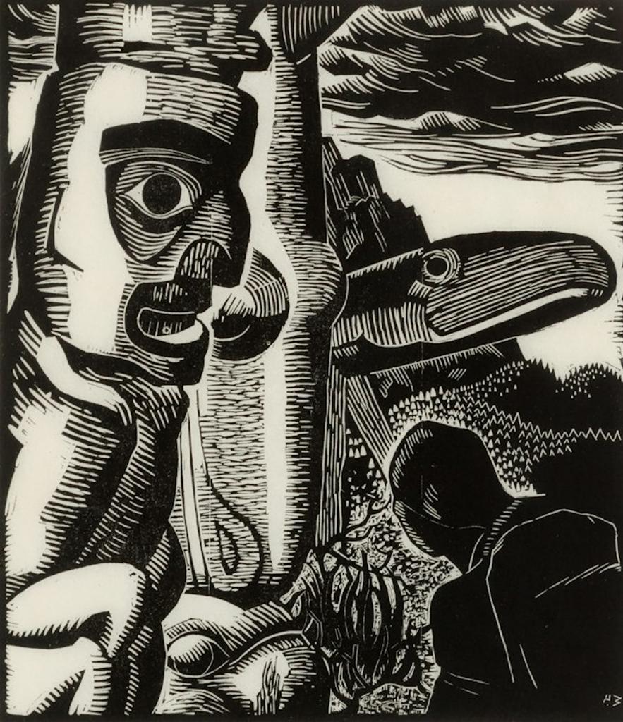Edwin Headley Holgate (1892-1977) - Totem Poles, no. 3