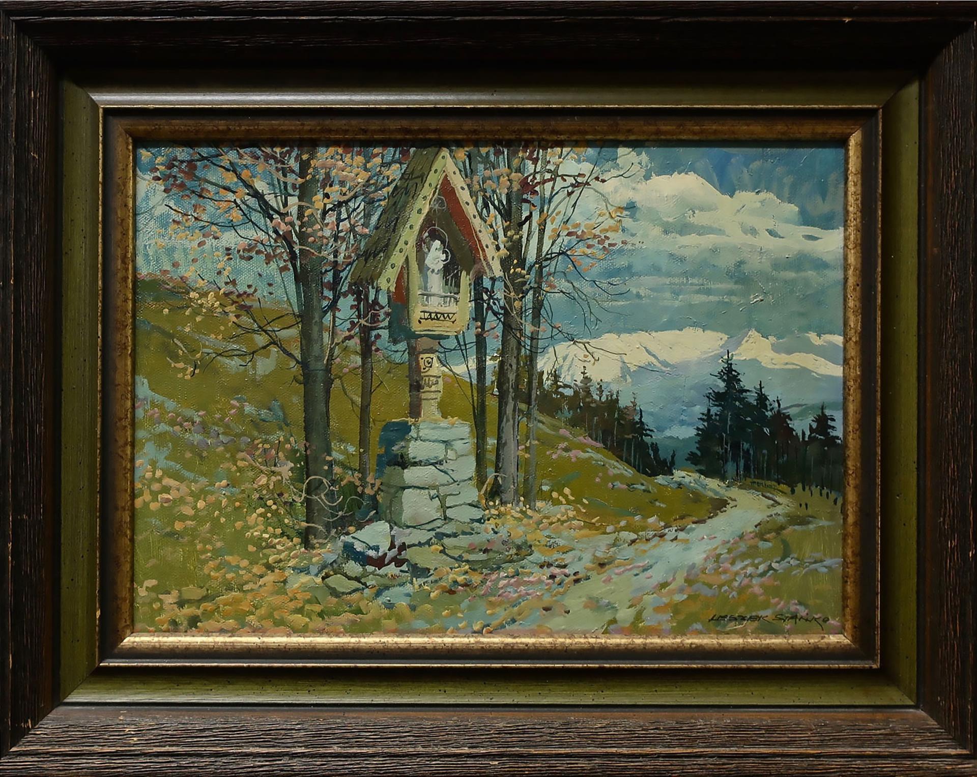 Leszek StaŃko (1925-2011) - Religious Stand Along A Pathway