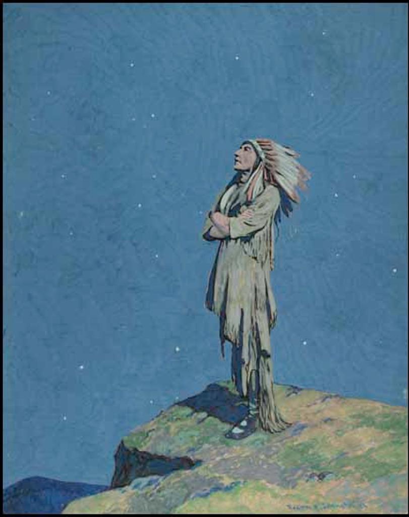 Frank (Franz) Hans Johnston (1888-1949) - Indian at Night