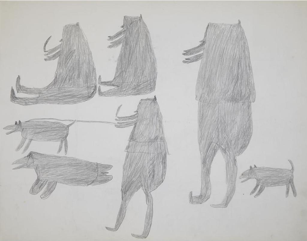 Parr (1893-1969) - Hunters With Dogs And Seal; Hunters And Walrus
