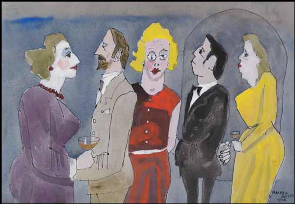 Maxwell Bennett Bates (1906-1980) - Party Scene