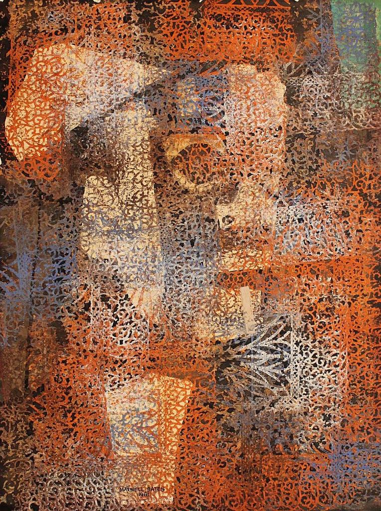 Maxwell Bennett Bates (1906-1980) - monotype, gouache on wove paper